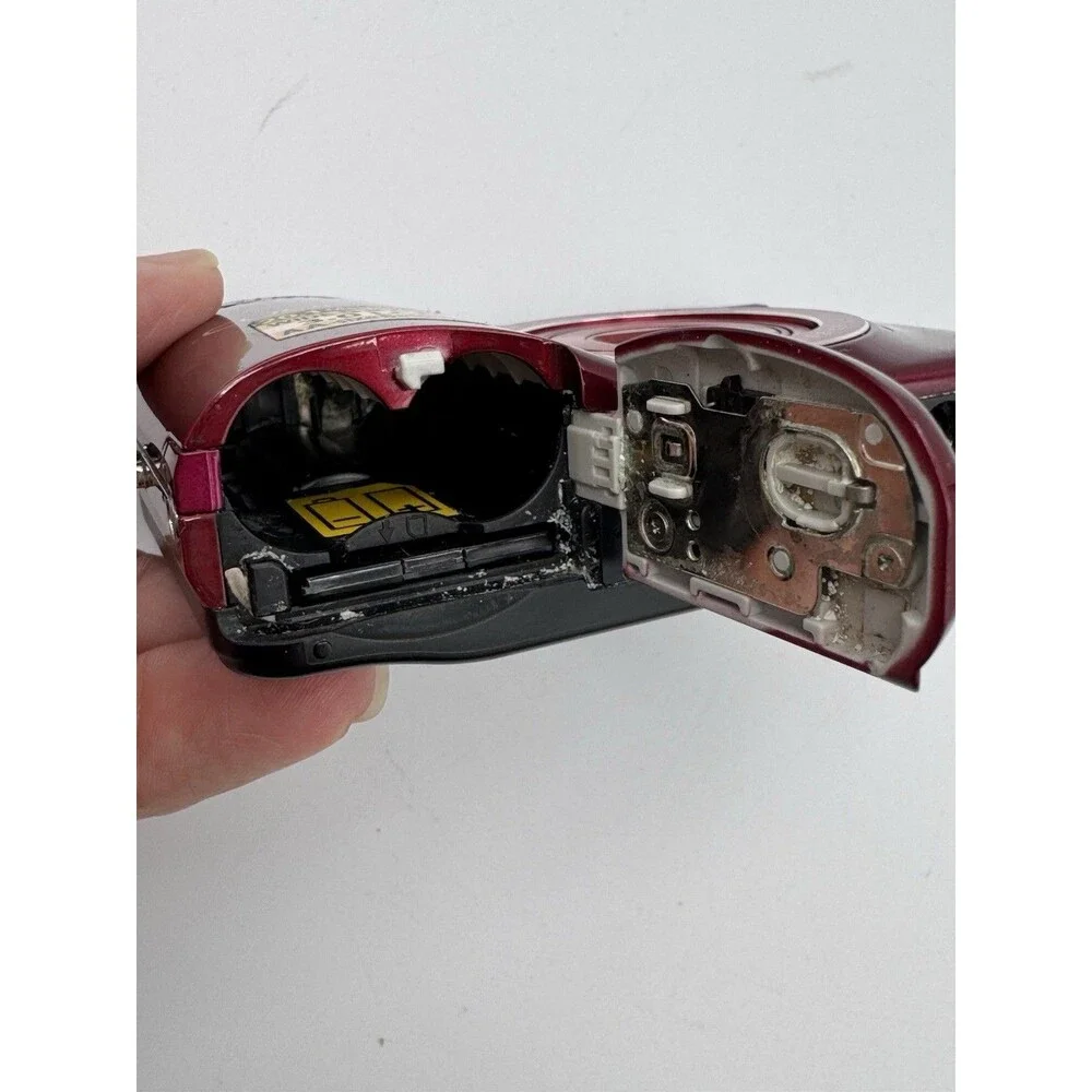 Nikon Coolpix L30 Red 20.1MP 5X Digital Camera AS IS Broken Battery Door